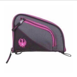 RUGER TUSCON HANDGUN PISTOL CASE BLACK GREY PINK 8”